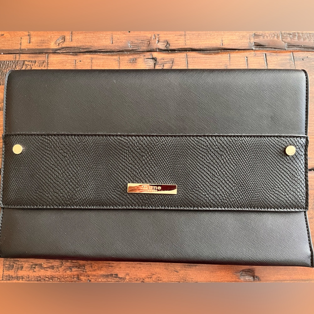 DUNE London Black Oversized Clutch